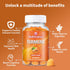Turmeric Gummies for Adults - Extract 8:1 2000mg - Black Pepper and Ginger Supplements for Joint Support - Vegetarian Chewable Vitamins Supplement...