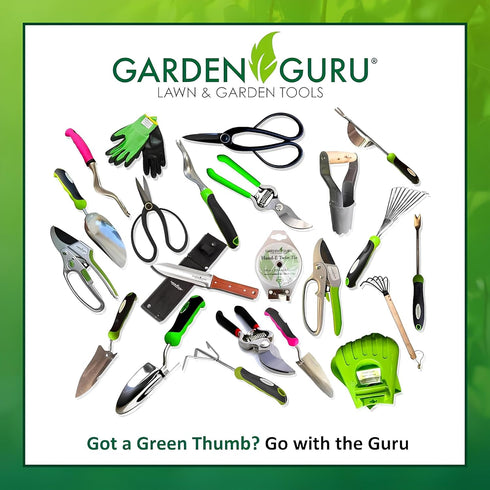 Garden Guru Eco Hand Rake Soil Tiller- 100% Recycled Stainless Steel - Rust Resistant - FSC Certified Wood Ergonomic Handle - Great for Gardening,...