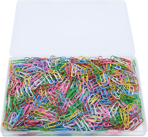 600 Pcs Paper Clips, 1.1 Inch Multicolour Paper Clips Holder for Sheets Files Office School and Personal Document Files Organization (1.1 inch)...