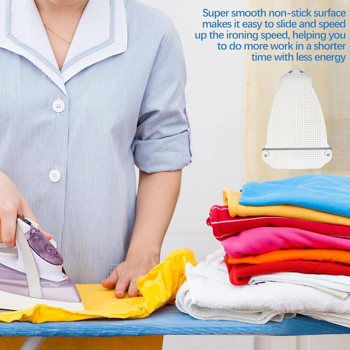Cunhill 2 Pieces Ironing Shoe Cover Ironing Accessories Iron Soles Aluminum Material Electric Iron Assistant Tool Safe Slip on for Electric Sole Q...