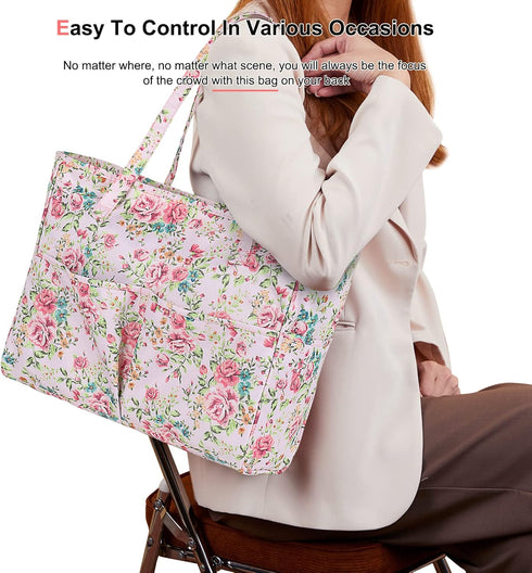 Coopay Knitting Bag Craft Bag for DIY Lover, Traveling Cross Stitch Bag Crochet Bags for Carrying Crochet Hook, Skein Yarn, Projects, Knitting Kit...