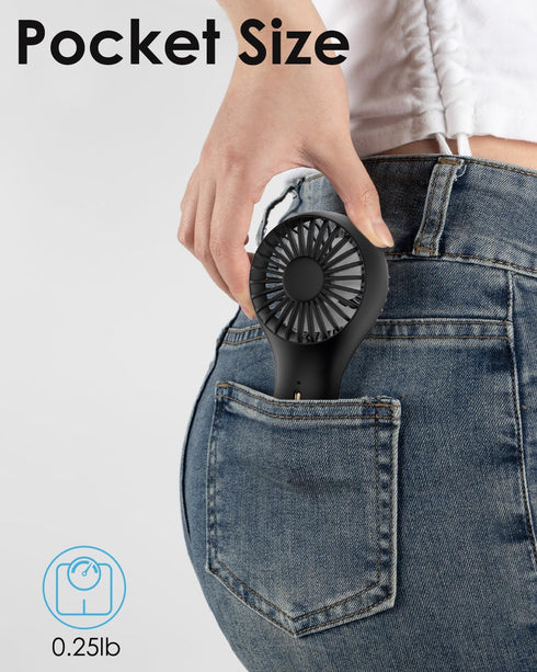 Handheld Fan Mini Portable Fan: Hand Small Fan, USB Rechargeable Personal Fan, 3 Speeds for Travelling Camping Outdoor Home Office...