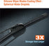 Silicone Wiper Blades 22" + 22" Automotive Replacement Windshield Wiper Blades for My Car Premium All-Seasons OEM Quality Wipers for Front Windshi...