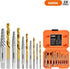 10-Piece Screw Extractor and Left Hand Drill Bit Set, Bolt Extractors, for Removing Broken Studs, Bolts, Socket Screws, and Fittings...