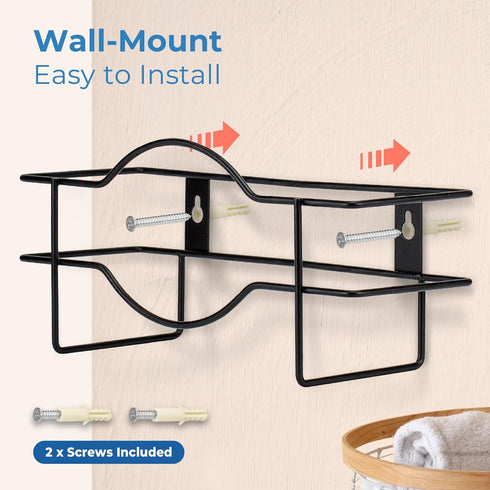 FMP Brands Single Glove Holder for Wall Mount, Wire Rack Disposable Napkin Gloves Box Holder, Black Durable Metal Organizer Gloves Holder for Food...