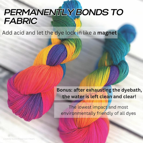 Jacquard Acid Dye 1/2oz Jar Brilliant Blue - Acid Dye for Wool, Silk, Alpaca, Feathers, Cosplay Wigs and Nylon - Powder Wool Dye for Full Coverage...