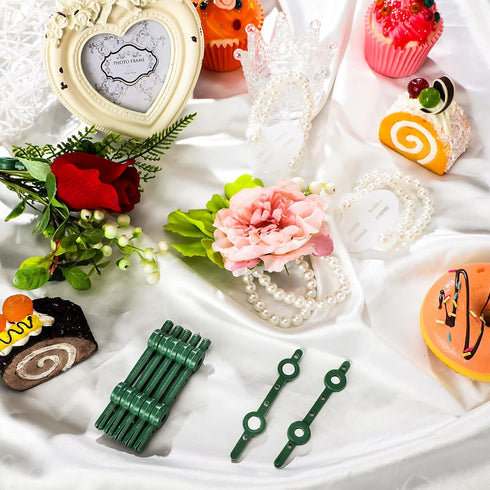 4 Pieces Elastic Pearl Wrist Bands and 15 Pairs Floral Boutonniere Magnets Corsage Brooches Magnet for Handmade Wedding Bride Boutonnieres Corsage...