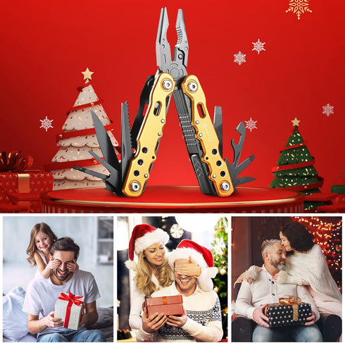 Gifts for Dad Husband Boyfriend Gifts for Him Unique Birthday Gifts for Men RoverTac 14 in 1 Multitool Pocket Knife Pliers Screwdrivers Saw Bottle...