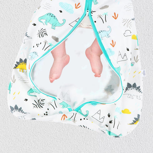 Baby Sleep Sack - 100% Cotton Wearable Blanket for Babies, 2-Way Zipper TOG 0.5,Dinosaur, 0-6 Months...