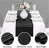 5-Pack Satin Table Runner Black 12 x 108 inches Long, Table Runners for Wedding, Birthday Parties, Banquets Decorations?5 Pack, 12x108 Inch, Black...
