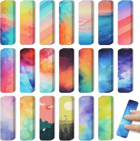80 Pieces Calm Anxiety Sensory Stickers - Sensory Strips with 2 Textured Surface Adhesives - Fidget Stickers Office & Classroom Desk Must Haves fo...