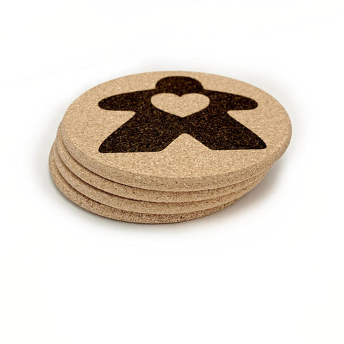 Sweetheart Meeple - Board Game Coasters (qty 4)...