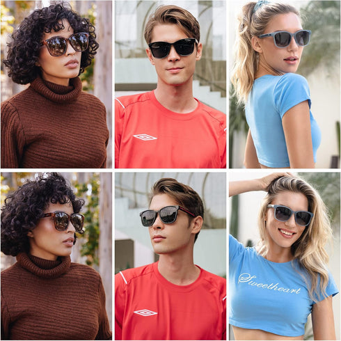 SOJOS Polairzed Sunglasses Womens Mens Trendy Square Shades SJ2203...