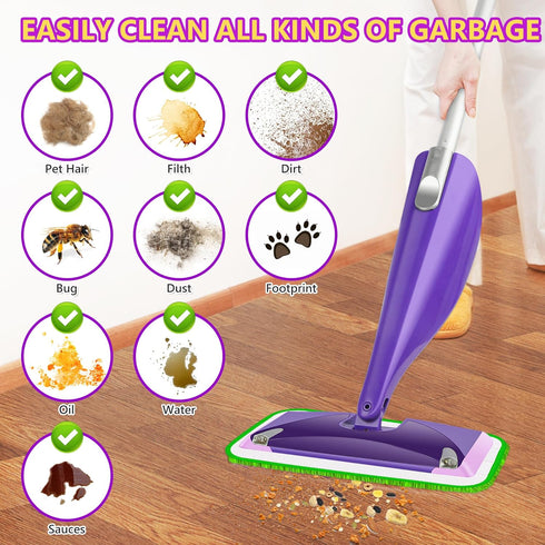 Reusable Mop Pads Refills Compatible with Swiffer Wet Jet Spray Mop, Wet Pads Refill Wet Jet Pads Refills for Swiffer Mop, Microfiber Mop Pad Repl...