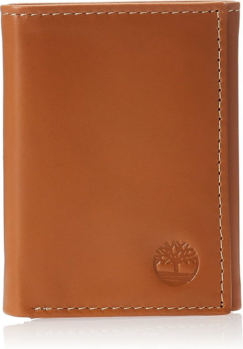 Timberland mens Leather Trifold Wallet With Id Window, Tan (Cloudy), One Size...