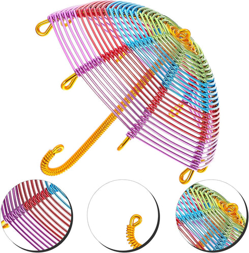 EXCEART Small Umbrella Model Souvenir Umbrella Travel Craft Aluminum Wire...
