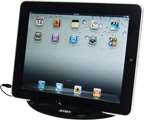 JENSEN SMPS-125 Portable Stereo Speaker For iPod/iPhone, MP3, Tablet, and Smartphone Black...