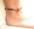 Infinityee Ankle Bracelet Woven Light Brown Leather Vintage Handmade Hippie Bohemian Gypsy Boho Unisex Anklet for Men, Women, Teenager (Jasper sto...