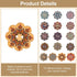 150Pcs 20mm Wooden Vintage Buttons, 2 Hole 3/4inch DIY Crafts Sewing Flower Painting Wood Buttons Octagon Coconut Shell Handmade Ornament Mixed Pa...