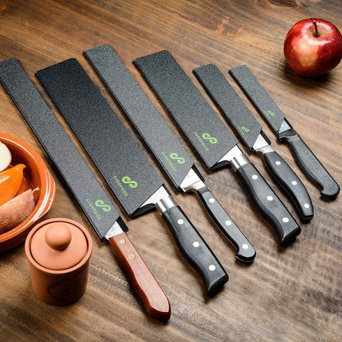 EVERPRIDE Chef Knife Sheath Set (6-Piece Set) Universal Blade Edge Cover Guards for Chef’s and Kitchen Knives – Durable, BPA-Free, Felt Lined, Stu...