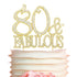 80 Cake Topper - Premium Gold Metal - 80 and Fabulous - 80th Birthday Party Sparkly Rhinestone Decoration Makes a Great Centerpiece - Now Protecte...