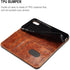 iPhone Xs Case, iPhone X Case, SINIANL Leather Wallet Folio Case Book Design Flip Cover with Stand and ID Credit Card Slot Magnetic Closure for iP...