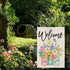 CROWNED BEAUTY Spring Garden Flag Floral Mason Jar 12×18 Inch Double Sided for Outside Small Burlap Welcome Yard Flag...