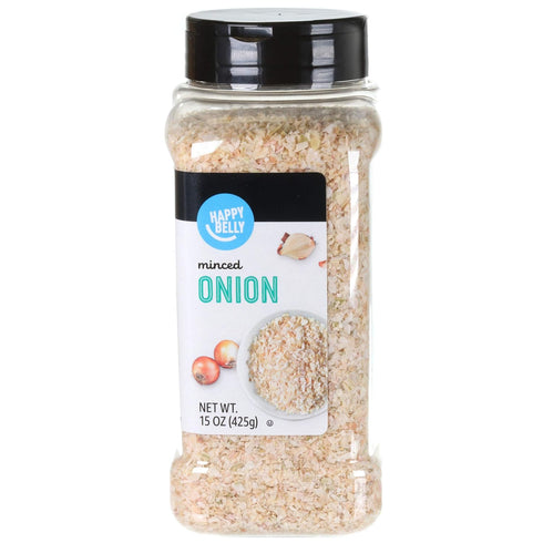 Amazon Brand - Happy Belly Onion Minced, 15 ounce (Pack of 1)...