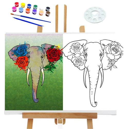 Pre Drawn Canvas Paint Kit | Teen, Kids and Adult Sip and Paint Party Favor | DIY Date Night Couple Activity| Canvas Boards for painting| Gift Ele...