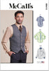 McCall's Men's Lined Vest, Bow Tie, Tie, and Shirts Sewing Pattern Kit, Design Code M8415, Sizes S-M-L...