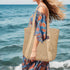 Straw Beach Bag for Women Woven Structured Tote Bag Summer Shoulder Handbags...