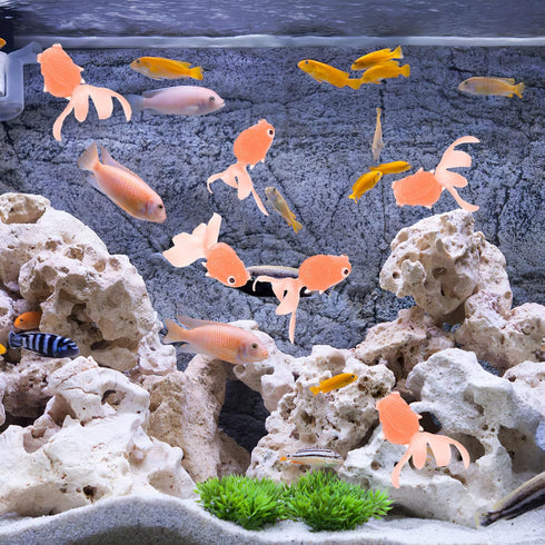 Kisangel Floating Fish 10pcs Miniature Goldfish Artificial Swimming Goldfish Rubber Goldfish Model Fish Emulation for Aquarium Fish Tank Plastic F...
