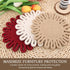 3 Pcs Trivets for Hot Dishes, Pot Holders, Cotton Thread Weave Trivets for Hot Pots and Pans (Beige, Khaki, Date Red)...