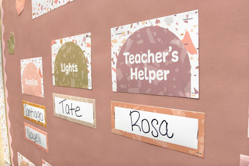 Teacher Created Resources Terrazzo Tones Classroom Jobs Mini Bulletin Board (TCR7209)...