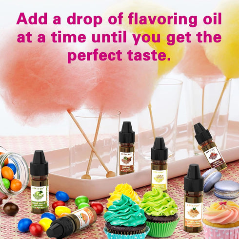 Food Flavoring Oil - Concentrated Candy Flavors, 6 Liquid Lip Gloss Flavoring Oil, Almond Butter Pecan Pistachio Flavor Oil for Baking, Cooking, S...