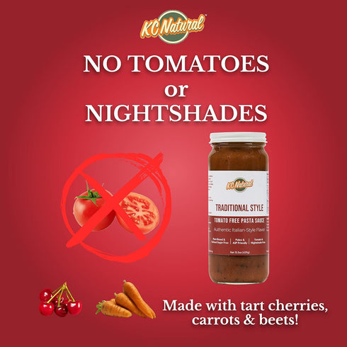 KC Natural | Traditional Style Tomato Free Pasta Sauce | 280mg Sodium (1-pack, 1.00)...