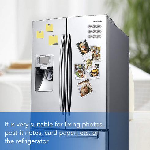 LOVIMAG 30 Pcs Refrigerator Magnets, Fridge Magnets, Strong Whiteboard Magnets, Magnetic Push Pins, Strong Metal Magnets for Fridge, Whiteboard, O...