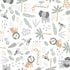 Lambs & Ivy Jungle Friends 100% Cotton Safari Animals Baby Fitted Crib Sheet...