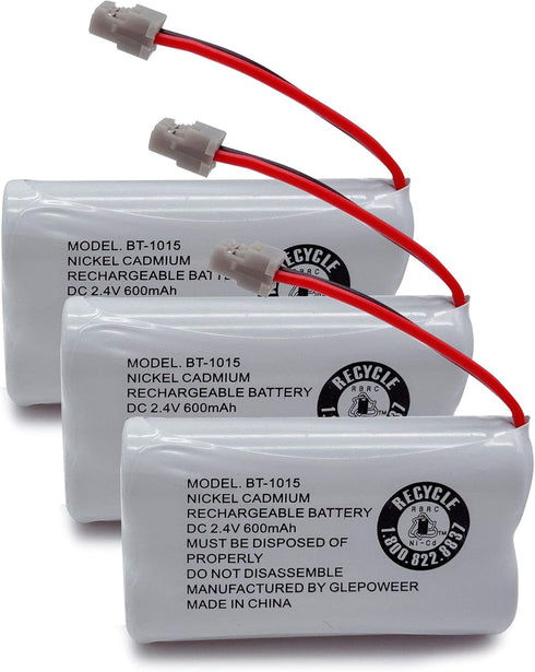 BT1015 BT1007 Cordless Phone Battery Comptible for Uniden DCX150 DECT1500 D1484 BT-1007 BT-1015 BT-904 BBTY0460001 BBTY0510001 Telephones(3 Pack)...
