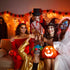 Fall Halloween Decorations Indoor Outdoor - Flickering Flame String Lights Orange Halloween Lights, 12.8Ft C7 Retro Twinkle Flame String Lights wi...
