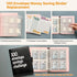 100 Envelope Money Saving Challenge Binder Replacement, 25 Sheets A5 Binder Inserts and 3 Trackers, Pre-labeled 1-100, Cash Stuffing Envelopes,Sav...