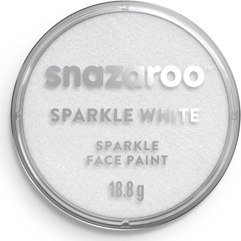 Snazaroo Sparkle Face and Body Paint, 18.8g (0.66-oz) Pot, Sparkle White...