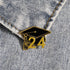 2024 Graduation Cap Enamel Pin Decorations Brooch Lapel Apparelpin Black and Gold Graduation for Studant Women Men College High School Congrats Gr...