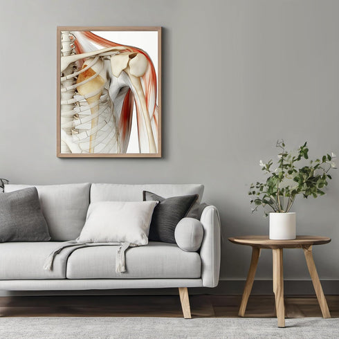 Posterizer 1 pcs-artistic illustration of the human shoulder joint 1-Teachers & Classrooms-Abstract & Modern Art-School and classroom art- unframe...