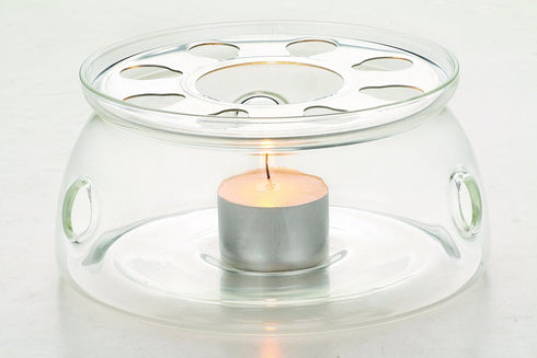 Uniware® 6 Inch Glass Teapots Warmer With Metal Tray and Color box (1)...