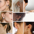 8 Pairs Stud Earrings Set for Women Cubic Zirconia Halo Studs Gold Knot Twist Stud Earrings Faux Pearl Simple Post Earrings for Women...