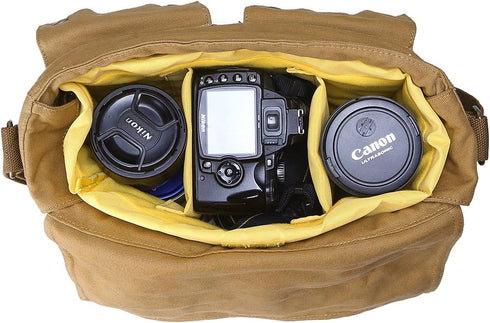 Peacechaos Camera Case DLSR SLR Insert Case Bag Portable Inner Bag Waterproof Shockproof for Mirrorless Cameras, Lenses, Nikon, Canon, Sony,Paniso...