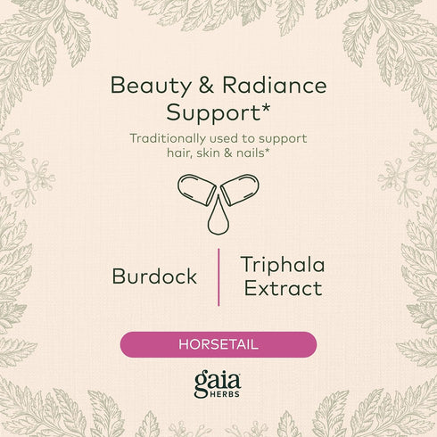 Gaia Herbs Hair, Skin & Nail Support - Helps Promote Healthy Skin, Hair Growth & Nail Growth - with Horsetail, Alfalfa, Burdock, Gotu Kola & Nettl...