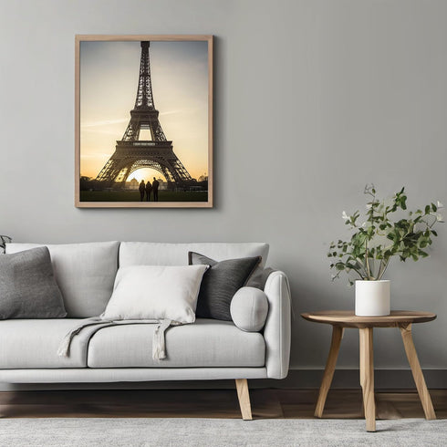 Posterizer 1 pcs-Eiffel tower inspired sunset glow photo 2-Landscape & Nature Art-Photography Art-Decor for Home & Office- unframed wall art...