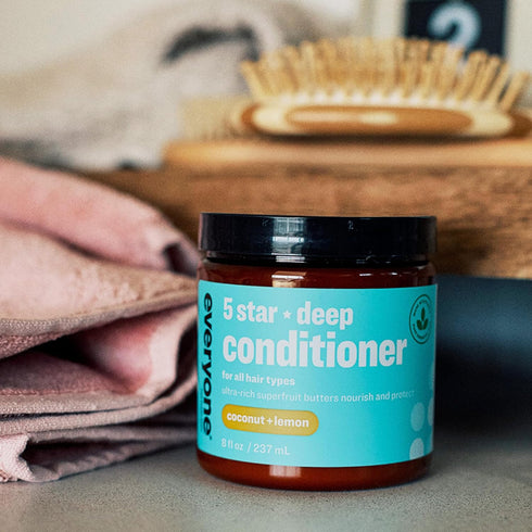 Everyone Hair Care 5 Star Deep Conditioner - Coconut & Lemon, 8 fl oz Bottle, Hair Mask for Dry Damaged Hair, Leave in Conditioner for Moisturizin...